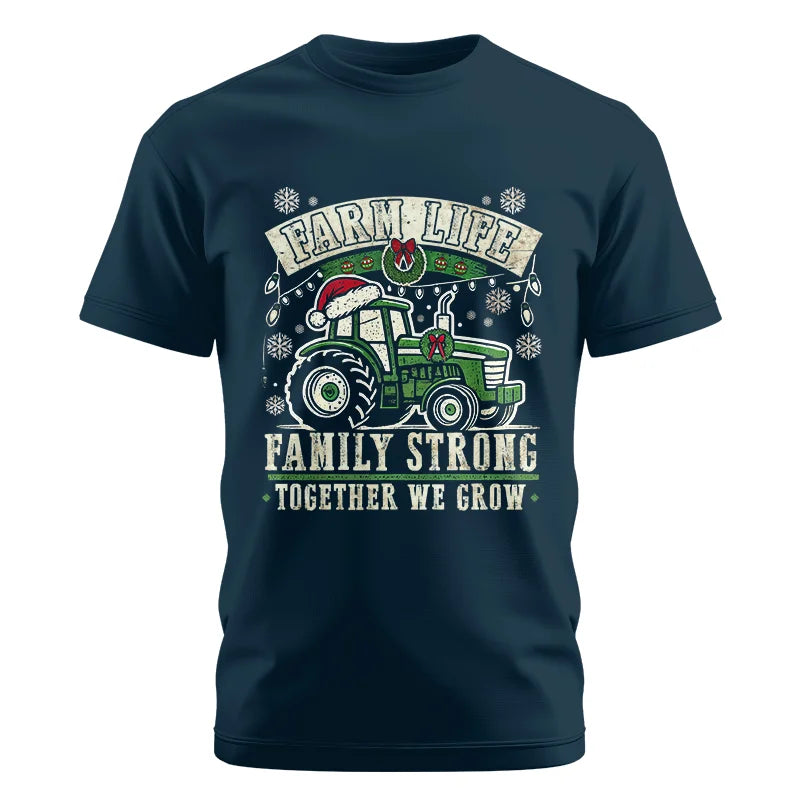 Image of Farm Life Family Strong Together We Grow - Unisex Cotton Crew Tee