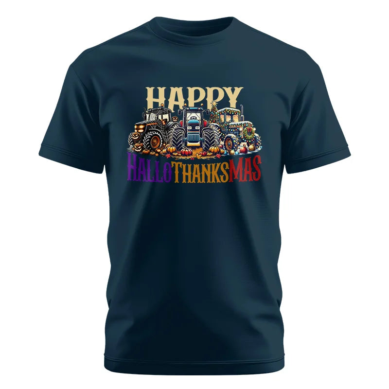 Image of Happy HalloThanksMas - Unisex Cotton Crew Tee