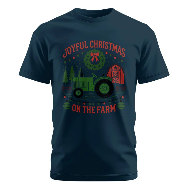 Image of Joyful Christmas On The Farm 3 - Unisex Cotton Crew Tee