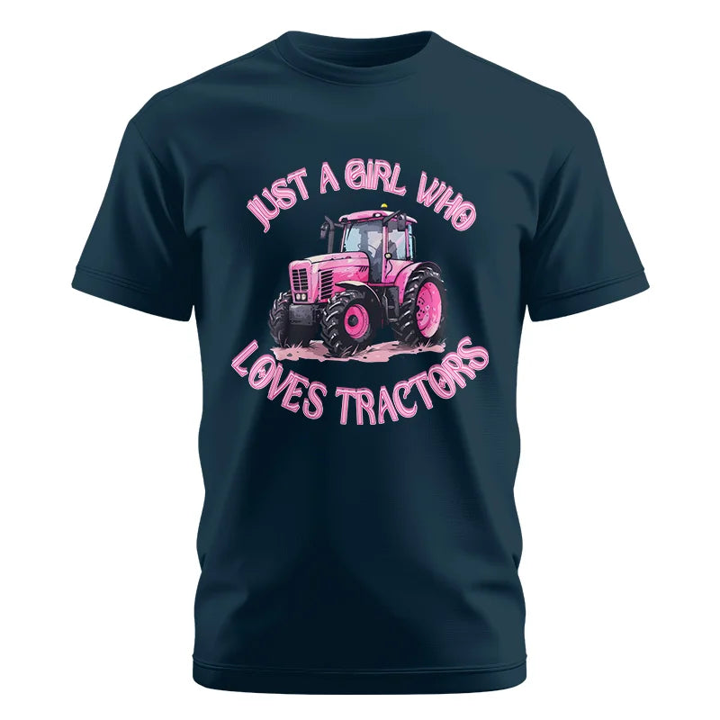 Image of Just A Girl Who Loves Tractors 1 - Unisex Cotton Crew Tee