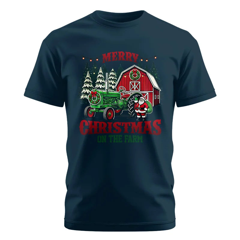 Image of Merry Christmas On The Farm 3 - Unisex Cotton Crew Tee