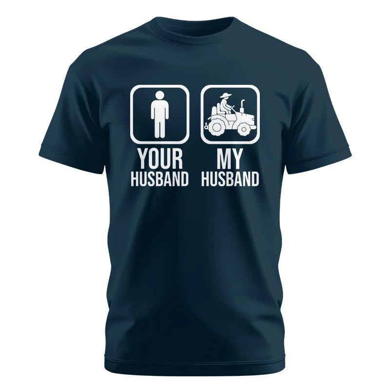 My Husband Is Cooler Than Yours Funny Farm Tractor 1 - Unisex Cotton Crew Tee