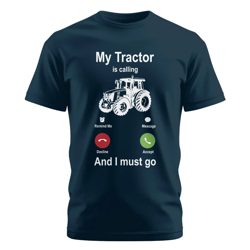 Image of My Tractor Is Calling - Unisex Cotton Crew Tee