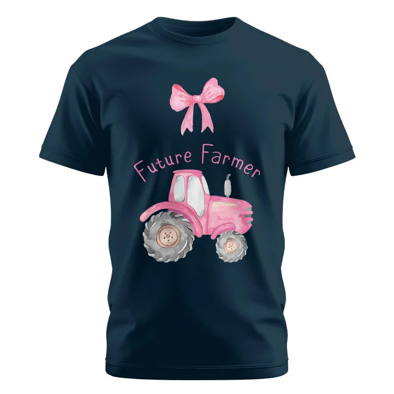 Image of Pink Tractor For Future Farmer - Unisex Cotton Crew Tee