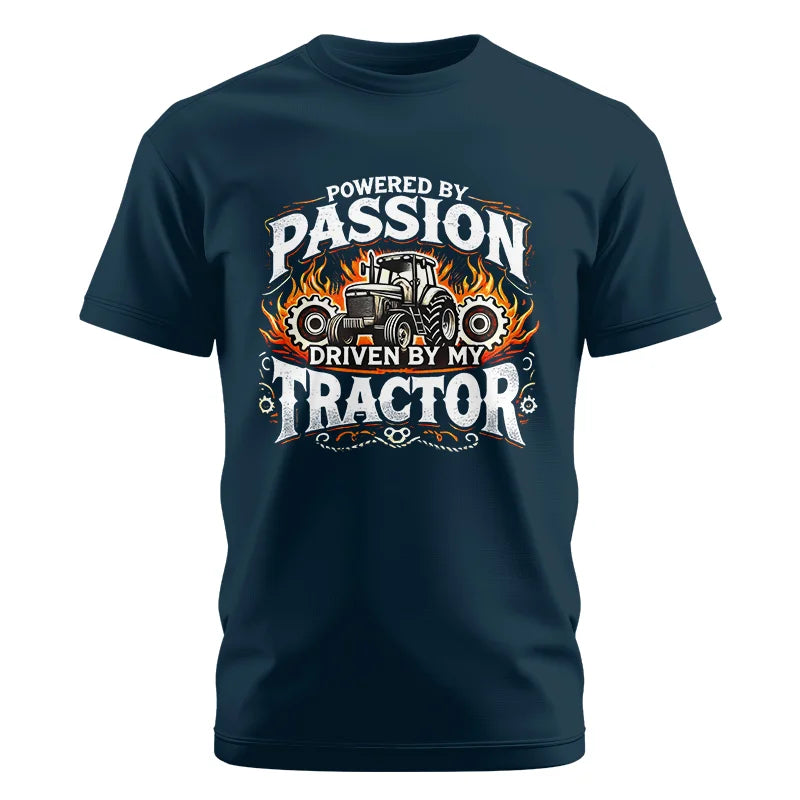 Image of Powered By Passion Driven By My Tractor 1 - Unisex Cotton Crew Tee