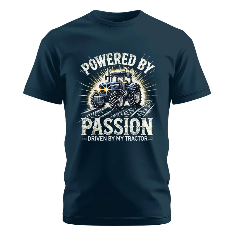 Image of Powered By Passion Driven By My Tractor - Unisex Cotton Crew Tee