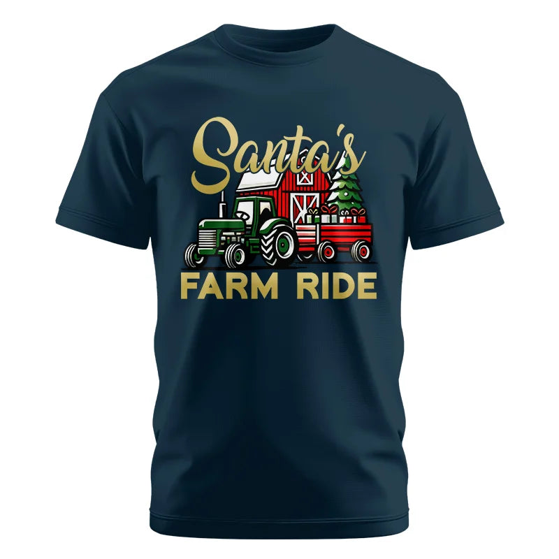 Image of Santa's Farm Ride 2 - Unisex Cotton Crew Tee