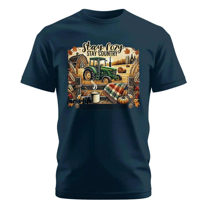 Image of Stay Cozy_Stay Country_Farm Life Never Felt This Comfy 2 - Unisex Cotton Crew Tee