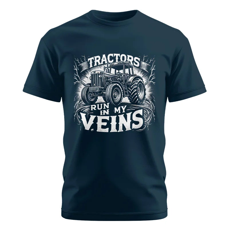 Image of Tractors Run In My Veins - Unisex Cotton Crew Tee