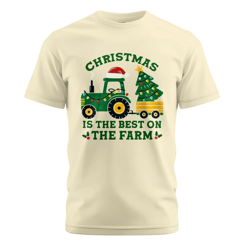 Christmas Is The Best On The Farm - Unisex Cotton Crew Tee