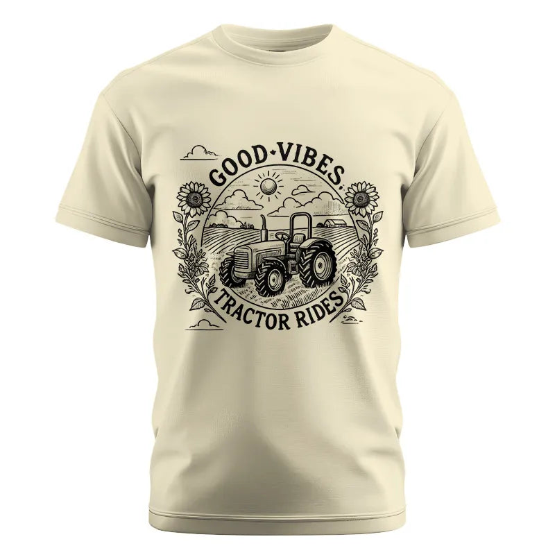 Good Vibes Tractor Rides - Unisex Cotton Crew Tee