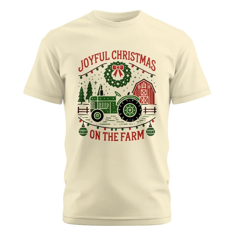 Image of Joyful Christmas On The Farm 3 - Unisex Cotton Crew Tee