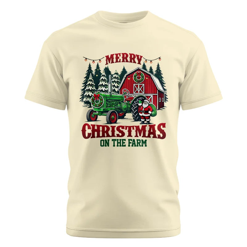 Image of Merry Christmas On The Farm 3 - Unisex Cotton Crew Tee