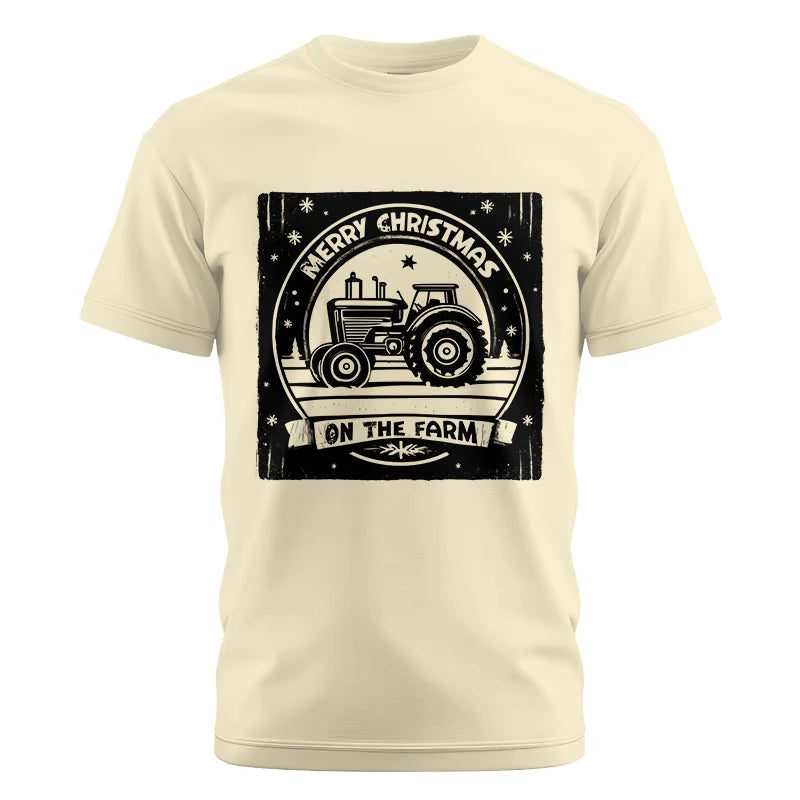 Image of Merry Chritmas On The Farm 5 - Unisex Cotton Crew Tee