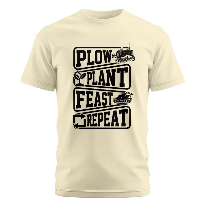 Image of Plow Plant Feast Repeat 1 - Unisex Cotton Crew Tee