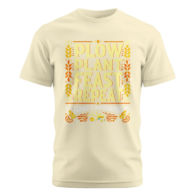 Image of Plow Plant Feast Repeat - Unisex Cotton Crew Tee