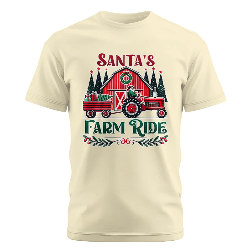 Santa's Farm Ride 1 - Unisex Cotton Crew Tee