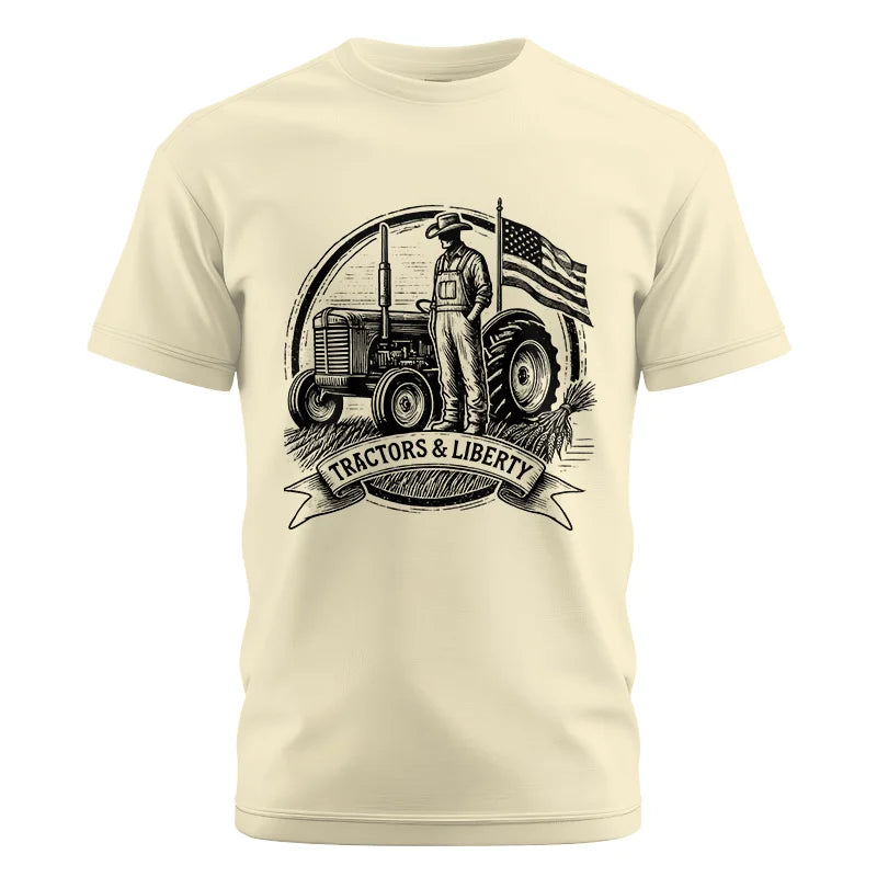 Image of Tractors And Liberty - Unisex Cotton Crew Tee