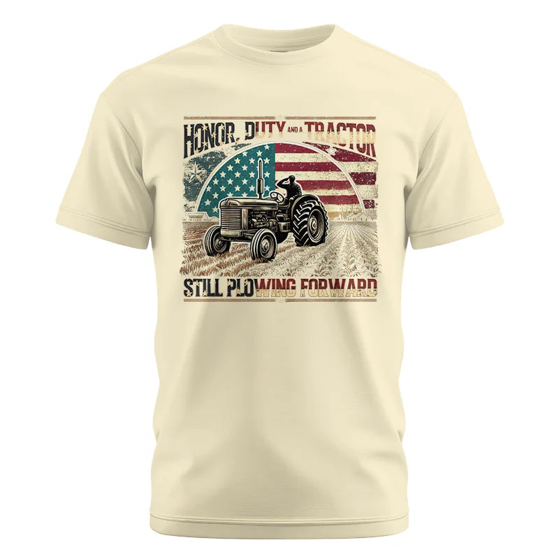 Veteran Farmer Honor Duty And A Tractor 1 - Unisex Cotton Crew Tee