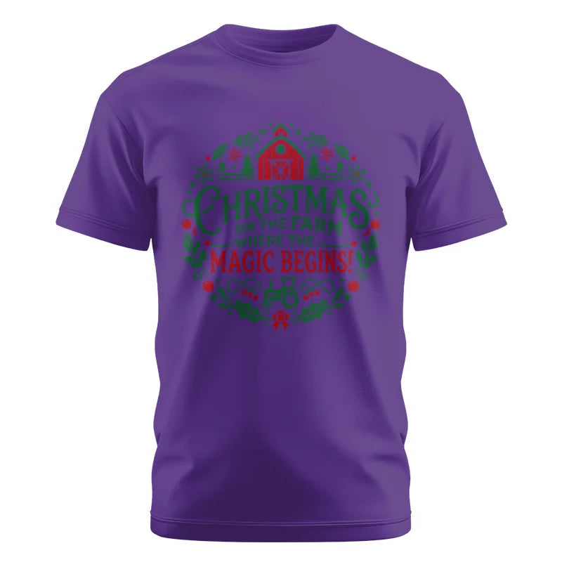 Christmas on the Farm Where the Magic Begins! 2 - Unisex Cotton Crew Tee