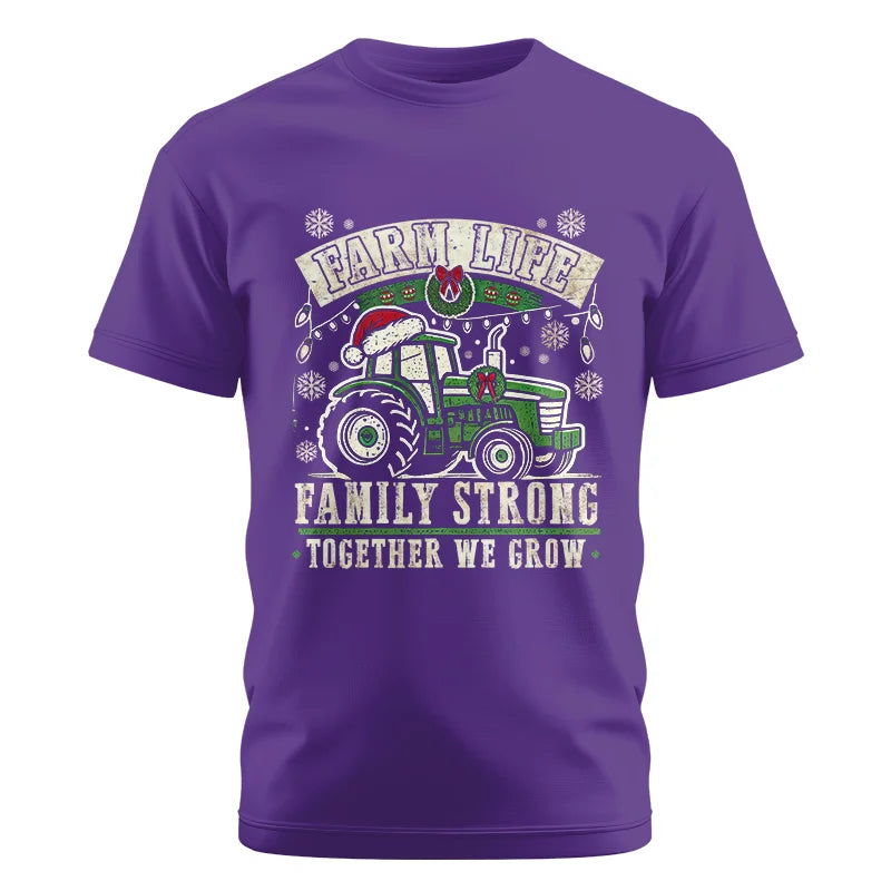 Farm Life Family Strong Together We Grow - Unisex Cotton Crew Tee