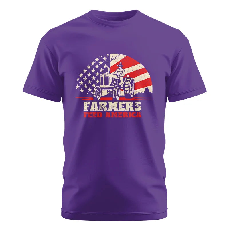 Farmers Feed America Support Farmers - Unisex Cotton Crew Tee