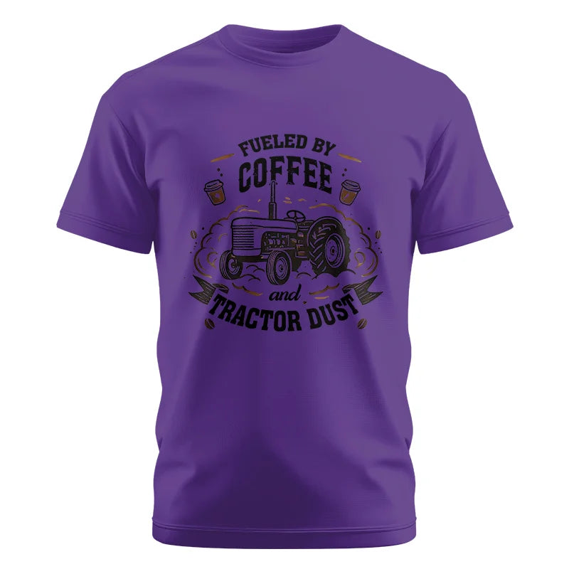 Image of Fueled By Coffee And Tractor Dust - Unisex Cotton Crew Tee