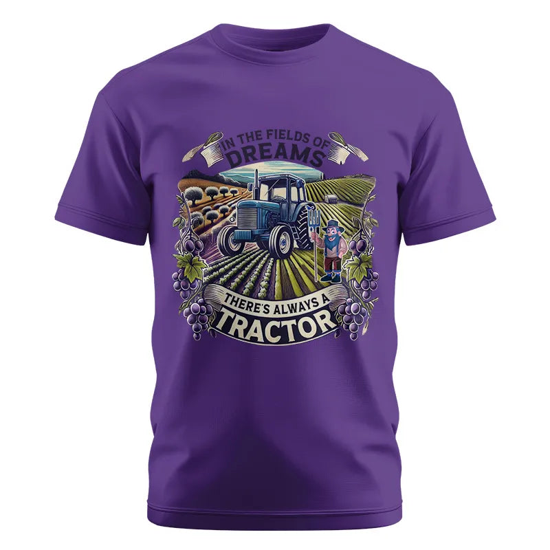 In The Fields Of Dreams There's Always A Tractor 1 - Unisex Cotton Crew Tee