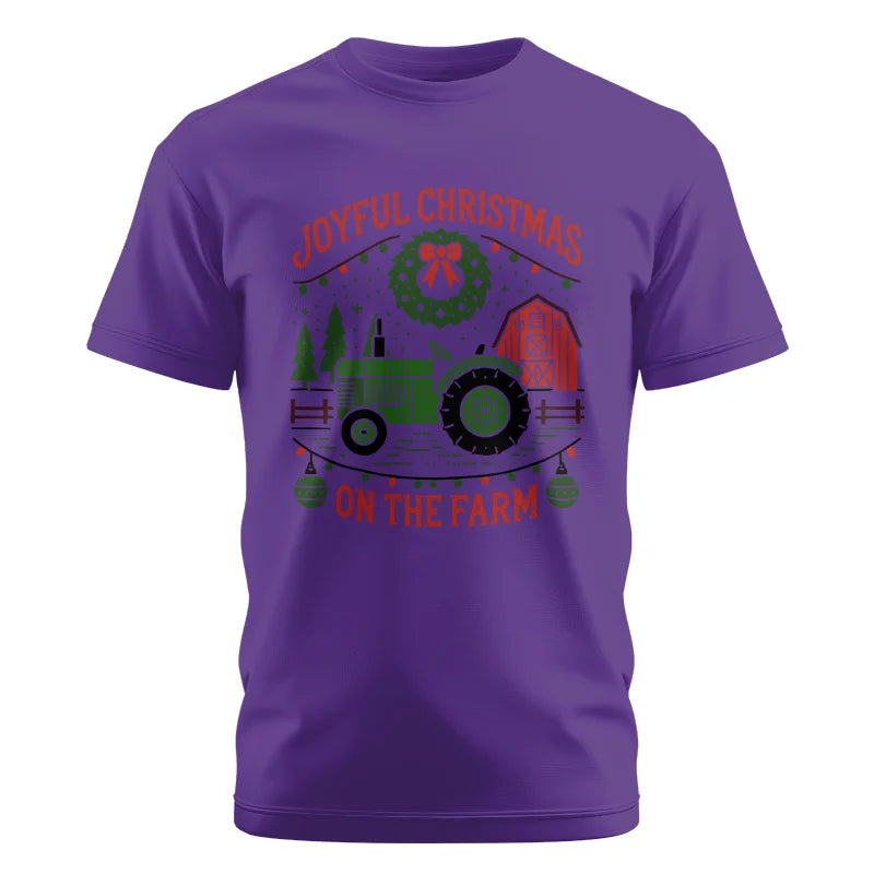 Image of Joyful Christmas On The Farm 3 - Unisex Cotton Crew Tee