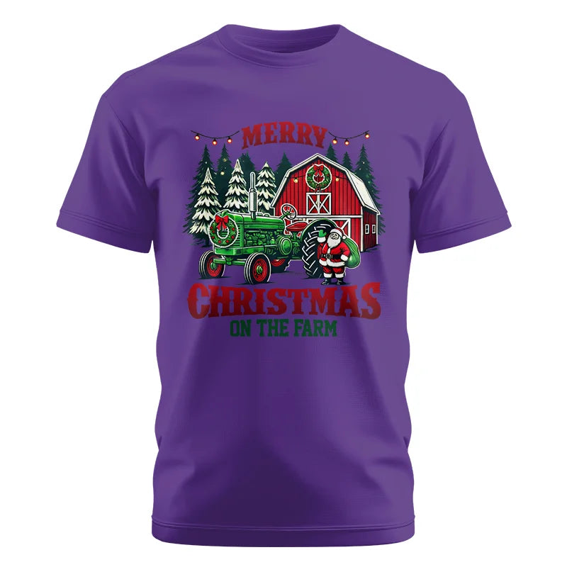 Merry Christmas On The Farm 3 - Unisex Cotton Crew Tee