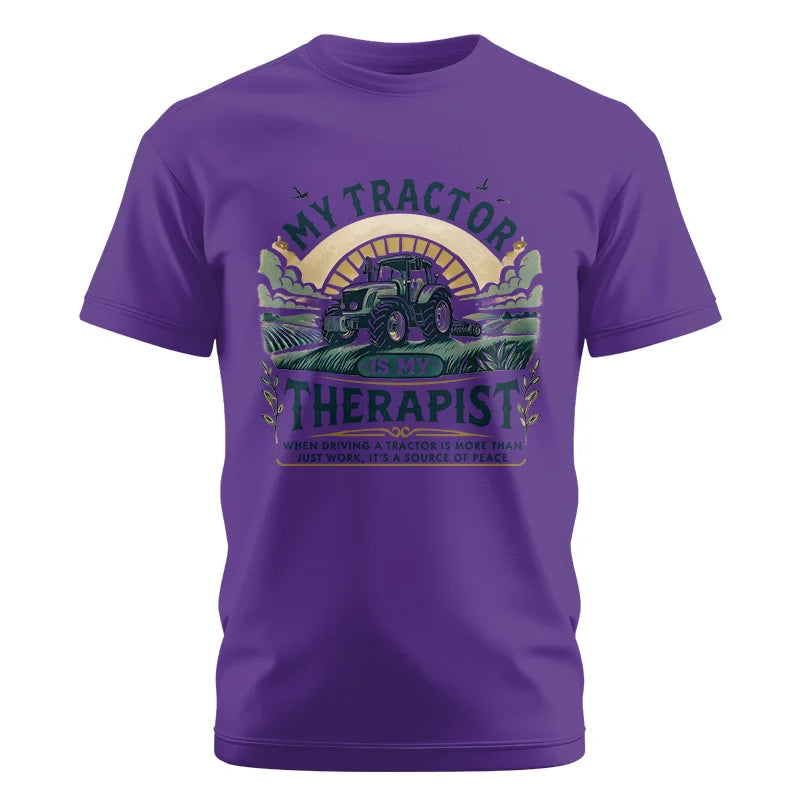 My Tractor Is My Therapist - Unisex Cotton Crew Tee