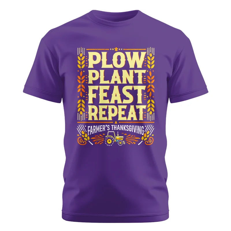 Image of Plow Plant Feast Repeat - Unisex Cotton Crew Tee