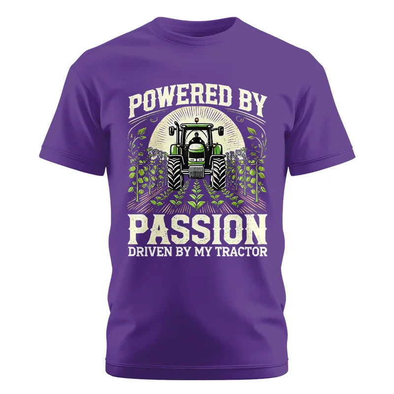 Image of Powered By Passion Driven By My Tractor 3 - Unisex Cotton Crew Tee