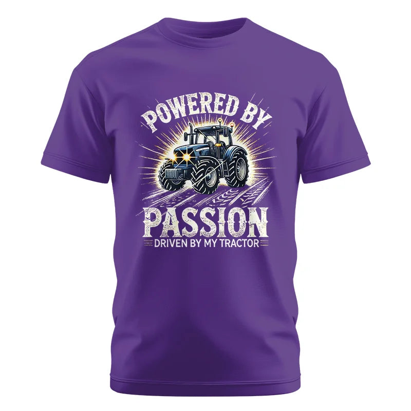 Image of Powered By Passion Driven By My Tractor - Unisex Cotton Crew Tee