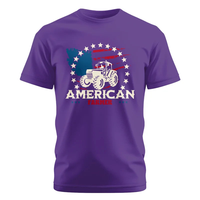 Image of Proud To Be An American Farmer Citizen Veteran - Unisex Cotton Crew Tee