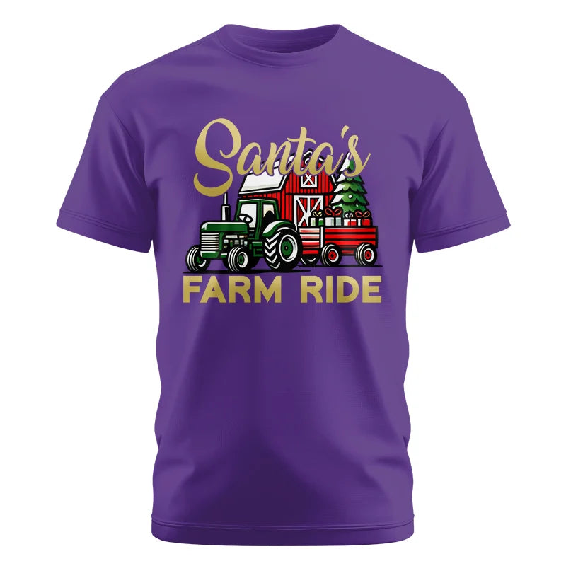 Image of Santa's Farm Ride 2 - Unisex Cotton Crew Tee