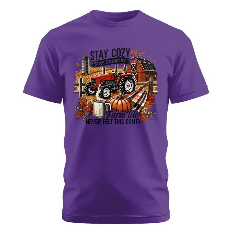 Image of Stay Cozy_Stay Country_Farm Life Never Felt This Comfy - Unisex Cotton Crew Tee