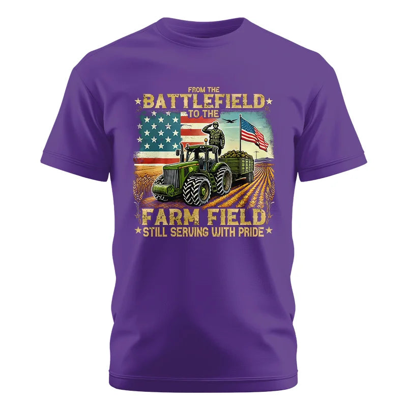 Veteran Farmer From The Battlefield To The Farm Field 2 - Unisex Cotton Crew Tee