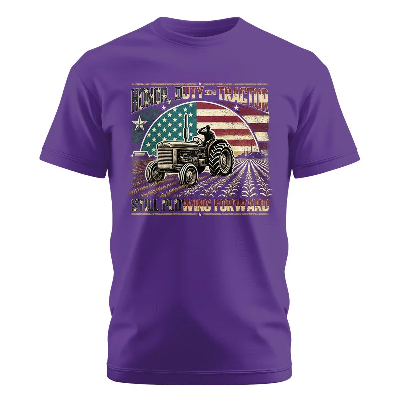 Veteran Farmer Honor Duty And A Tractor 1 - Unisex Cotton Crew Tee