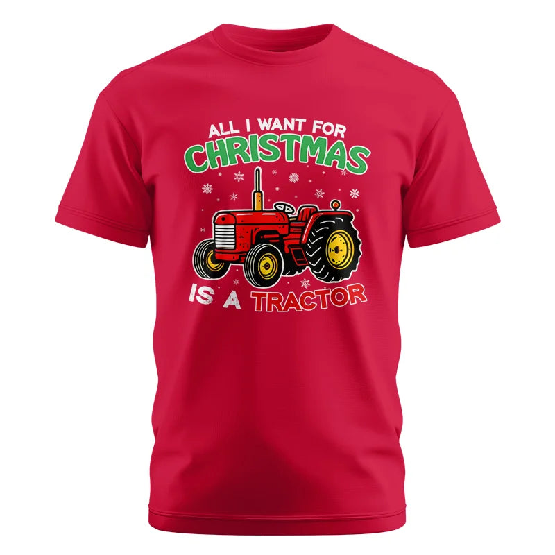 Image of All I Want For Christmas Is A Tractor - Unisex Cotton Crew Tee