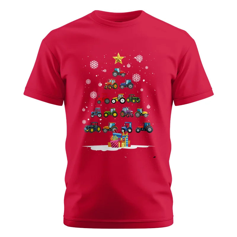 Christmas Tractor Tree - Unisex Cotton Crew Tee