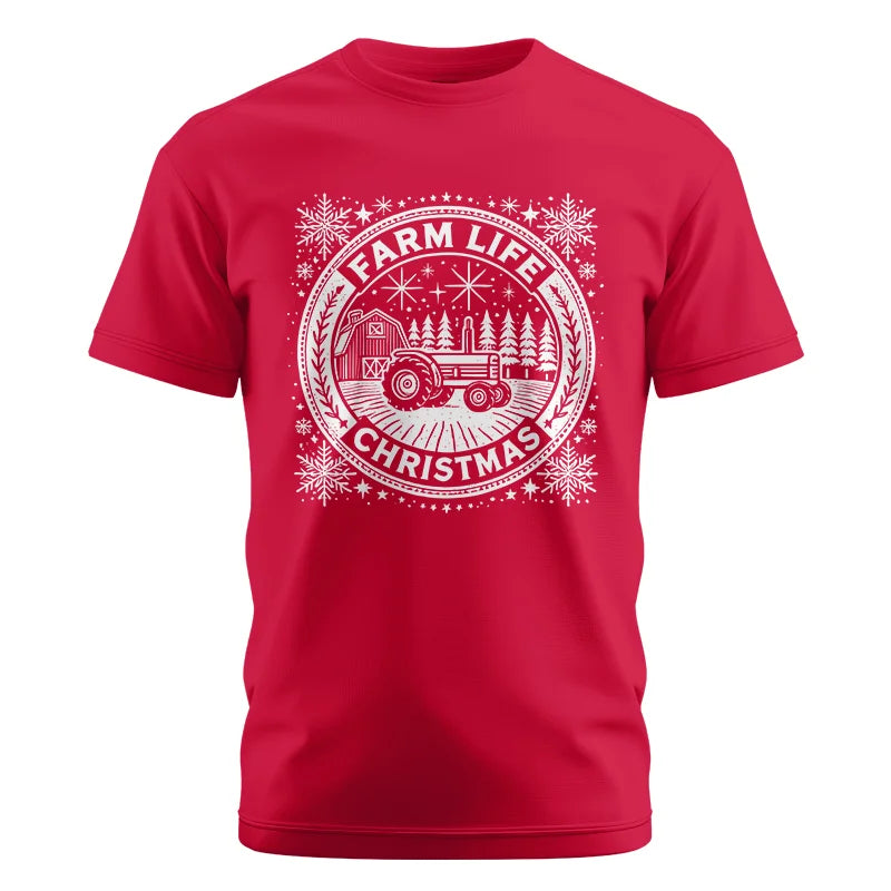 Image of Farm Life Christmas 2 - Unisex Cotton Crew Tee