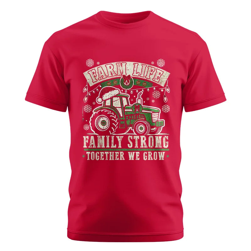 Farm Life Family Strong Together We Grow - Unisex Cotton Crew Tee