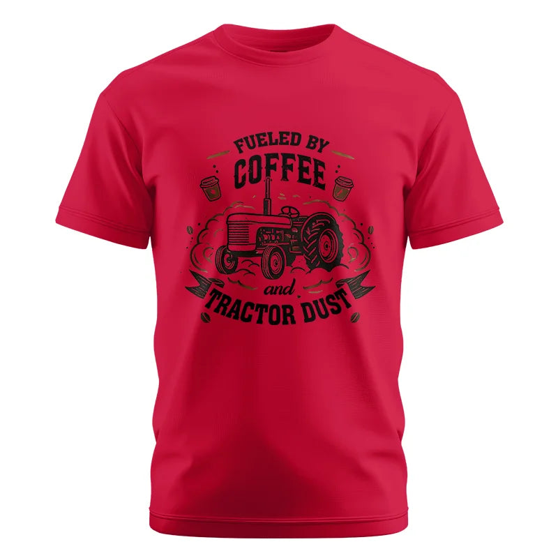 Image of Fueled By Coffee And Tractor Dust - Unisex Cotton Crew Tee