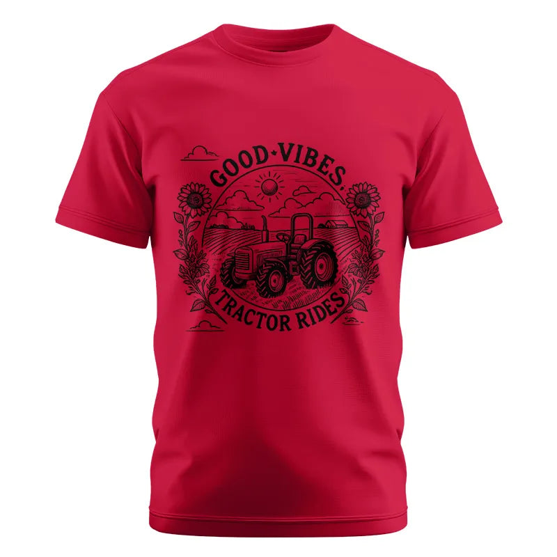 Good Vibes Tractor Rides - Unisex Cotton Crew Tee