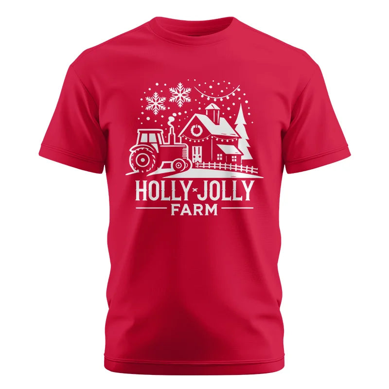 Image of Holly Jolly 3 - Unisex Cotton Crew Tee