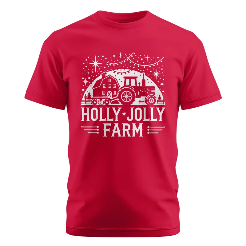 Image of Holly Jolly Farm 2 - Unisex Cotton Crew Tee