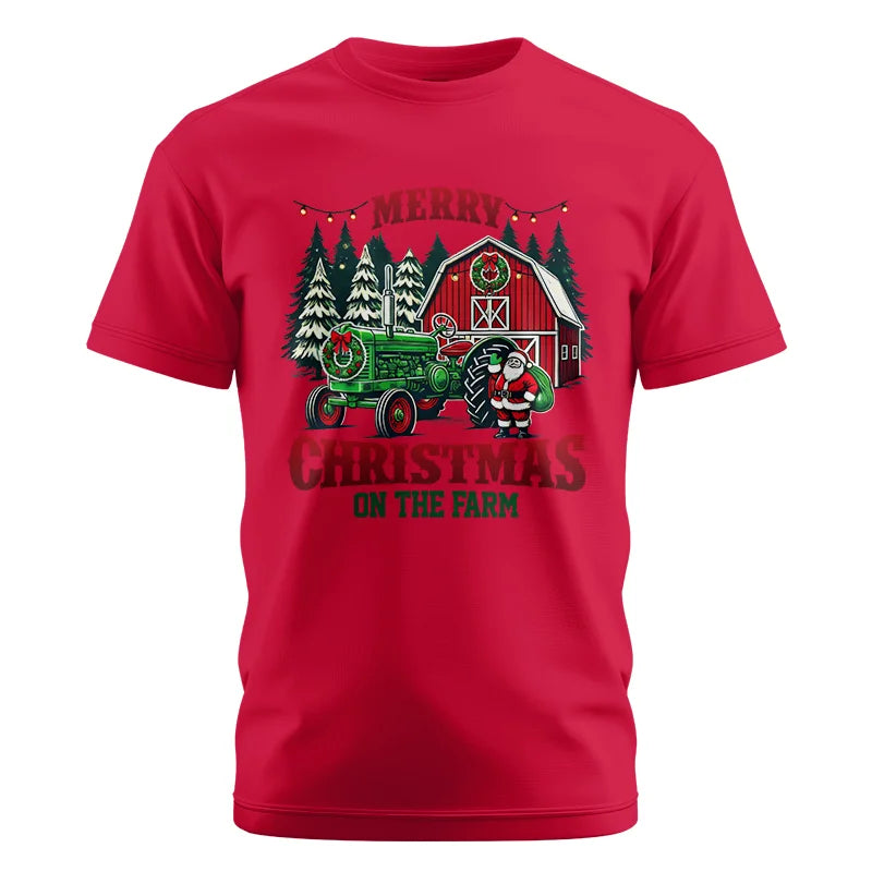 Image of Merry Christmas On The Farm 3 - Unisex Cotton Crew Tee