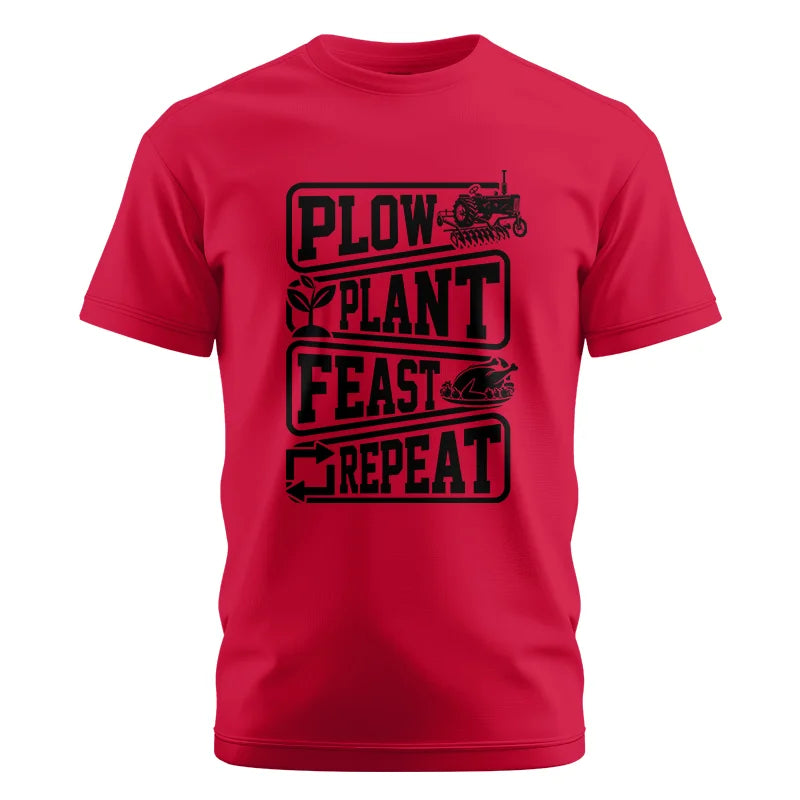 Image of Plow Plant Feast Repeat 1 - Unisex Cotton Crew Tee