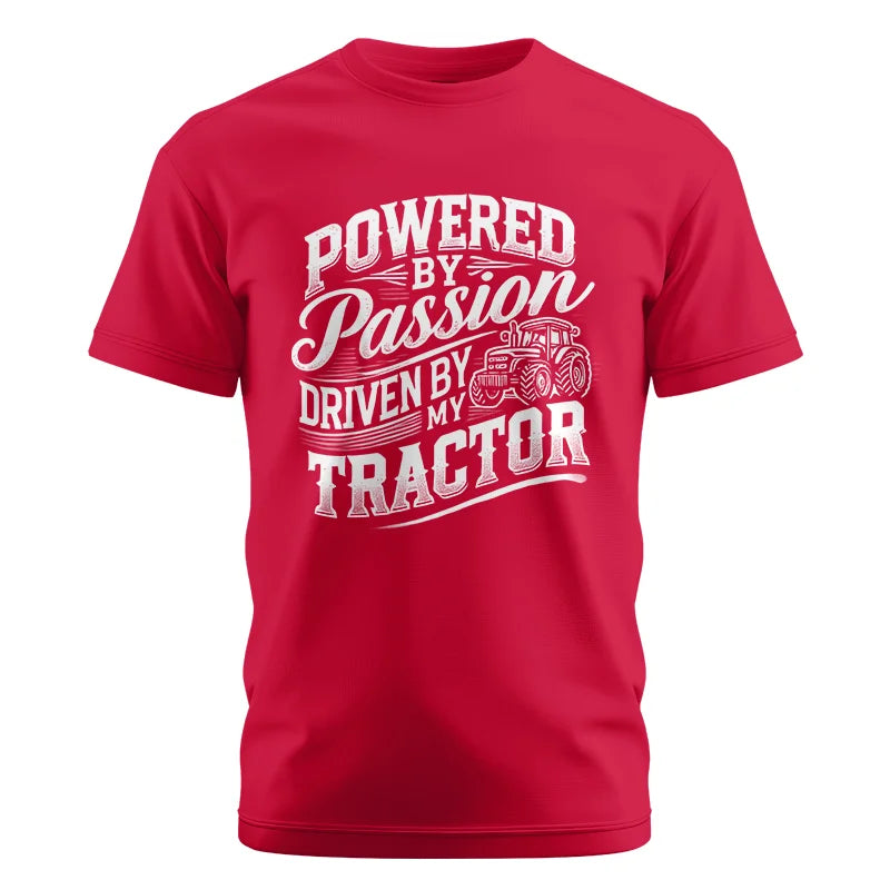 Image of Powered By Passion Driven By My Tractor 2 - Unisex Cotton Crew Tee